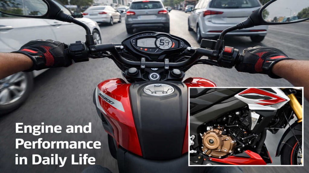 Bajaj Pulsar NS200 engine performance during daily city riding