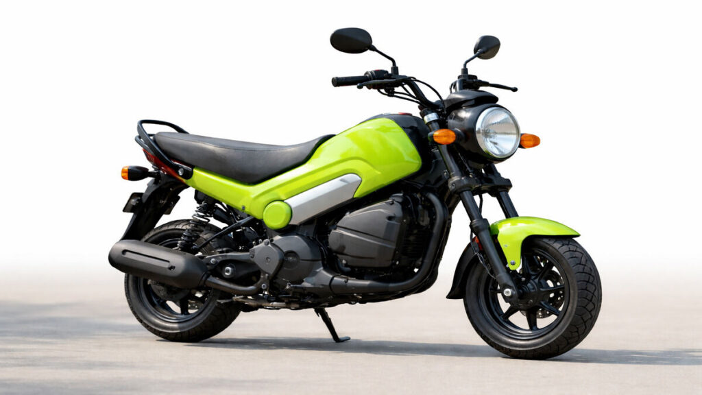 Honda Navi in green colour with compact mini bike design