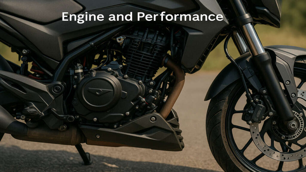 Pulsar NS400Z engine and performance parts close-up