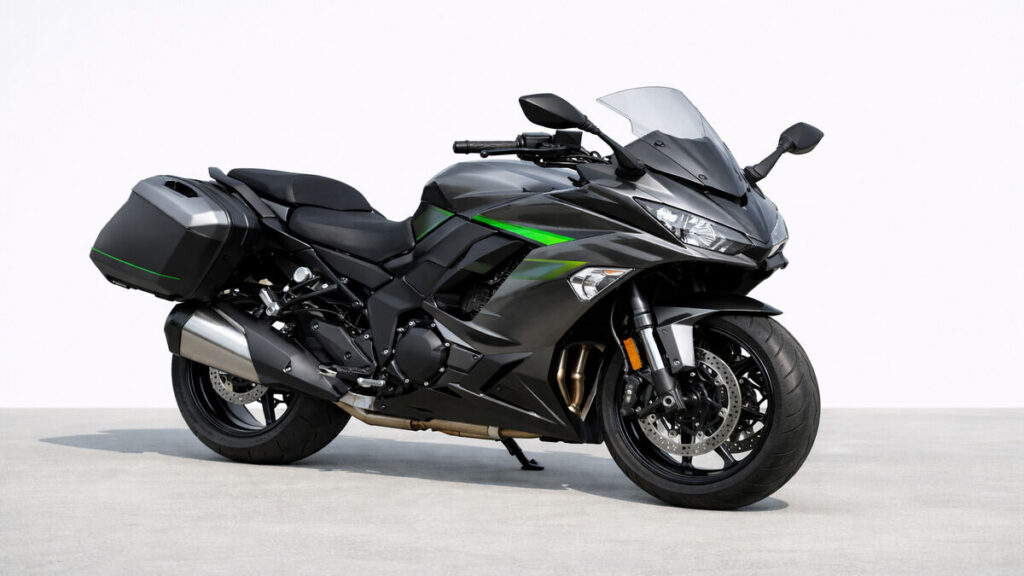 Kawasaki Ninja 1100SX metallic black side profile on plain background
